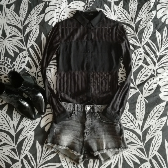 Tally Weijl black striped transparent blouse. - Picture 6 of 6